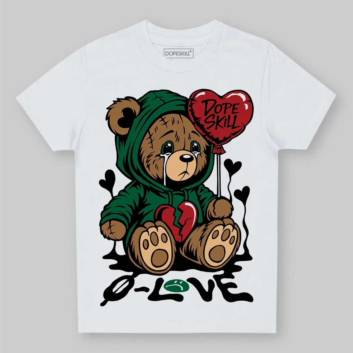 Pine Green 13s DopeSkill Toddler Kids T-shirt Broken Bear Graphic 1 Pine Green 13s DopeSkill Toddler Kids T-shirt Broken Bear Graphic