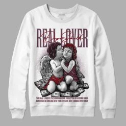 Burgundy 5s DopeSkill Sweatshirt Real Lover Graphic