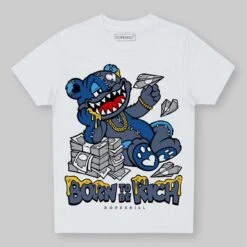 Diffused Blue 11s DopeSkill Toddler Kids T-shirt Born To Be Rich Graphic