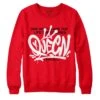 Red Thunder 4s DopeSkill Red Sweatshirt Queen Graphic