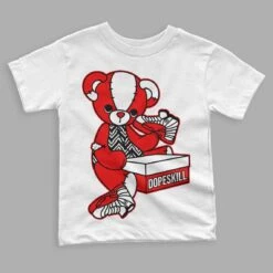 Cherry 12s DopeSkill Toddler Kids T-shirt Sneakerhead BEAR Graphic