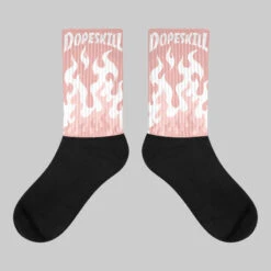 Leather Curb Glitter Pale Pink DopeSkill Sublimated Socks FIRE Graphic