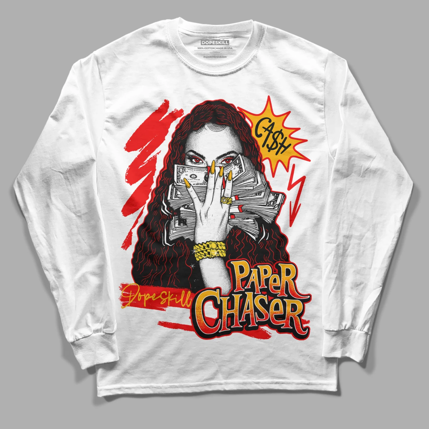 Red Collection DopeSkill Long Sleeve T-Shirt NPC Graphic 2 Red Collection DopeSkill Long Sleeve T-Shirt NPC Graphic - Image 2