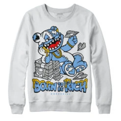 Powder Blue 9s DopeSkill Sweatshirt Born To Be Rich Graphic