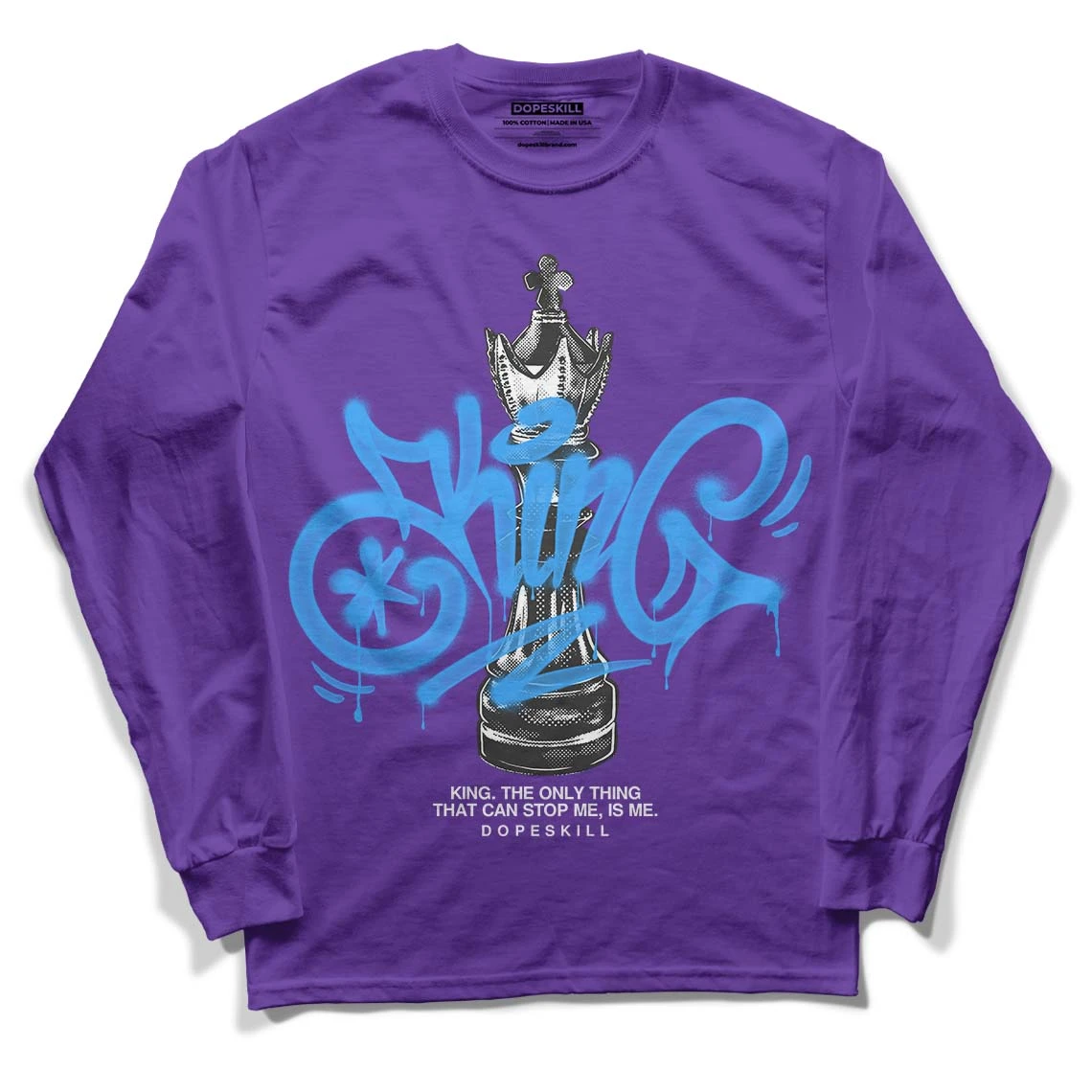 Court Purple 13s DopeSkill Purple Long Sleeve T-Shirt King Chess Graphic 1 Court Purple 13s DopeSkill Purple Long Sleeve T-Shirt King Chess Graphic