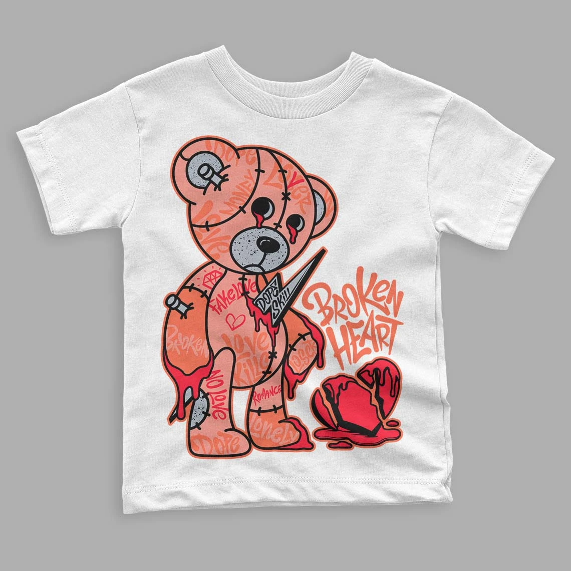 Crimson Bliss 5s DopeSkill Toddler Kids T-shirt Broken Heart Graphic 1 Crimson Bliss 5s DopeSkill Toddler Kids T-shirt Broken Heart Graphic