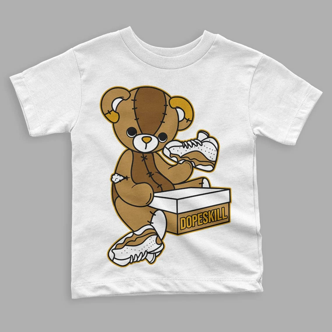 Wheat 13s DopeSkill Toddler Kids T-shirt Sneakerhead BEAR Graphic 1 Wheat 13s DopeSkill Toddler Kids T-shirt Sneakerhead BEAR Graphic