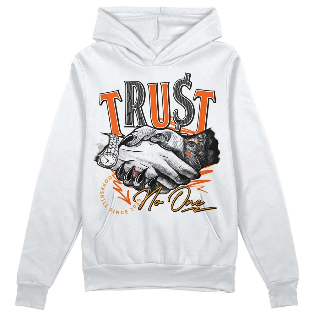 Brilliant Orange 12s DopeSkill Hoodie Sweatshirt Trust No One Graphic 2 Brilliant Orange 12s DopeSkill Hoodie Sweatshirt Trust No One Graphic - Image 2