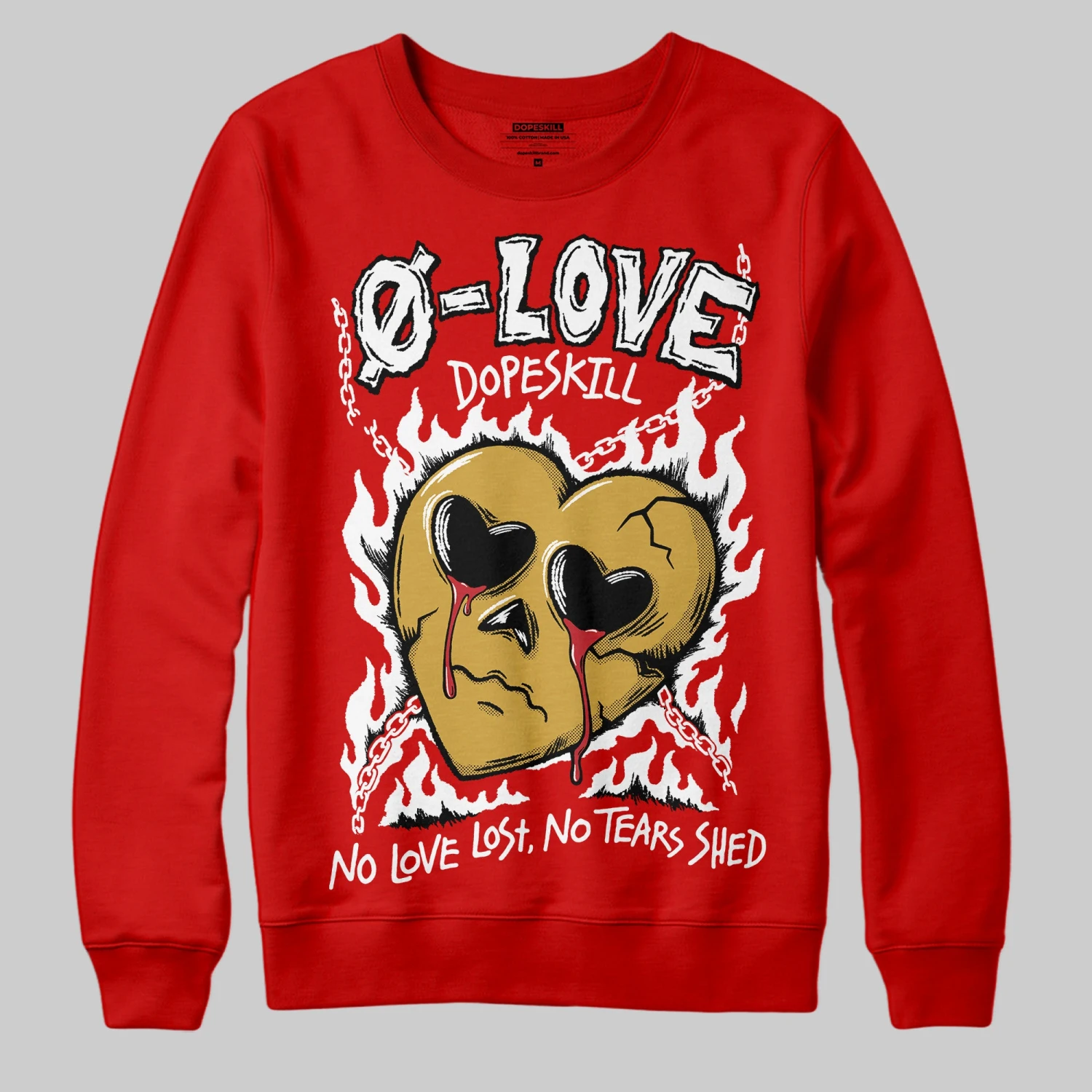 Bred Velvet 11s DopeSkill Red Sweatshirt Crying Heart Graphic 1 Bred Velvet 11s DopeSkill Red Sweatshirt Crying Heart Graphic