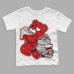 Cherry 12s DopeSkill Toddler Kids T-shirt Bear Steals Sneaker Graphic