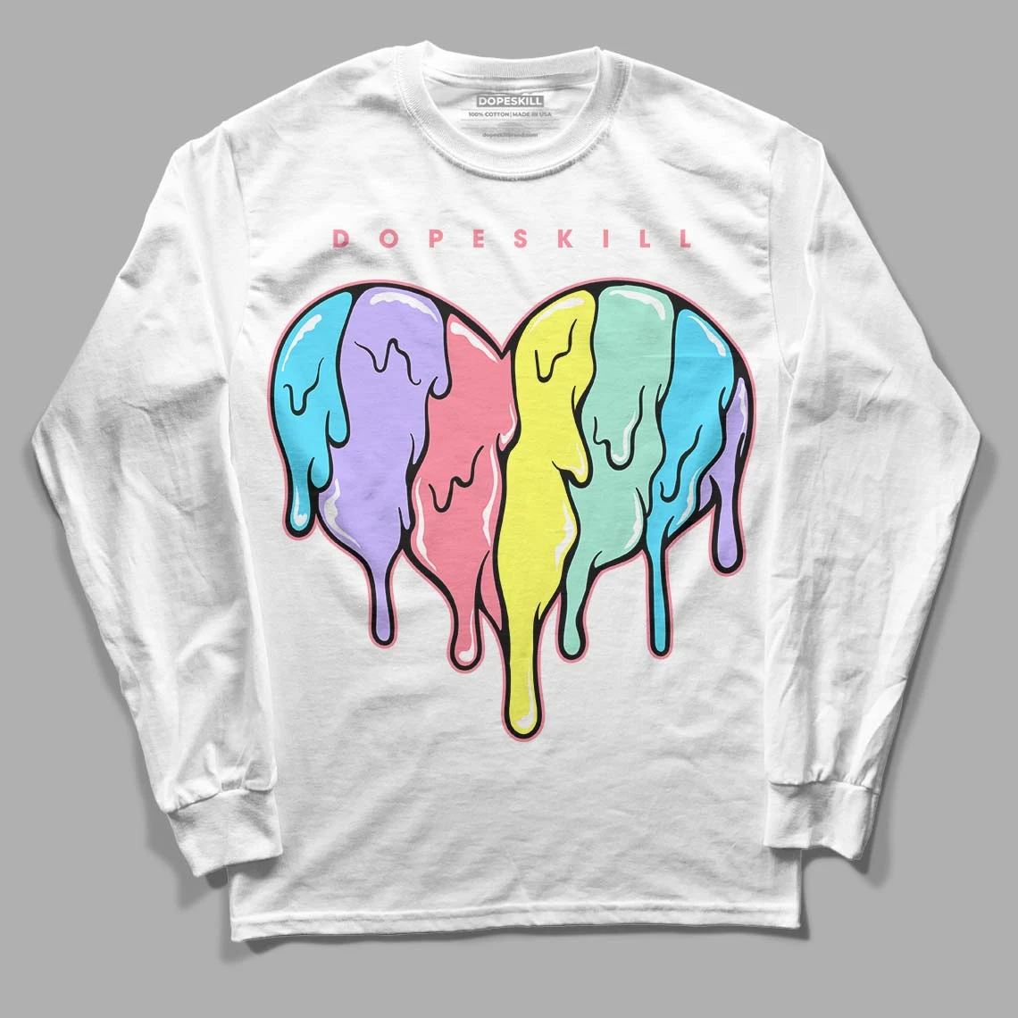 Candy Easter Dunk Low DopeSkill Long Sleeve T-Shirt Slime Drip Heart Graphic 1 Candy Easter Dunk Low DopeSkill Long Sleeve T-Shirt Slime Drip Heart Graphic