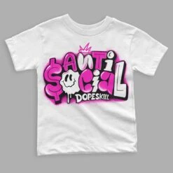 Dunk Low Active Fuchsia DopeSkill Toddler Kids T-shirt Anti Social Graphic