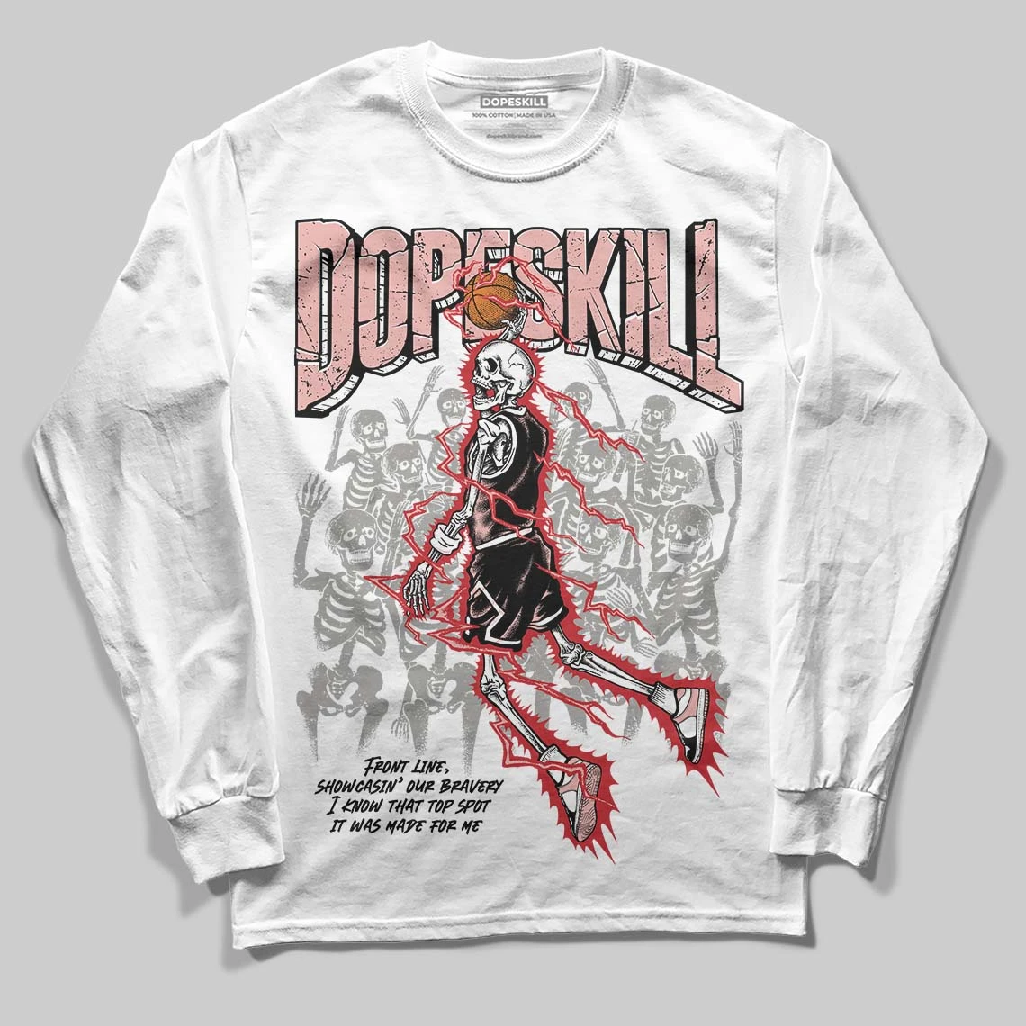 Rust Pink 1s 2025 DopeSkill Long Sleeve T-Shirt Thunder Dunk Graphic 2 Rust Pink 1s 2025 DopeSkill Long Sleeve T-Shirt Thunder Dunk Graphic - Image 2
