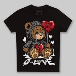 Black Cement 3s DopeSkill Toddler Kids T-shirt Broken Bear Graphic