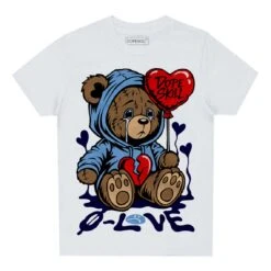 Powder Blue 9s DopeSkill Toddler Kids T-shirt Broken Bear Graphic