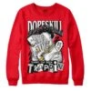Red Thunder 4s DopeSkill Red Sweatshirt Sorry I've Been Trappin Graphic