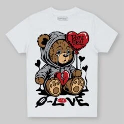 White Cement 4s DopeSkill Toddler Kids T-shirt Broken Bear Graphic