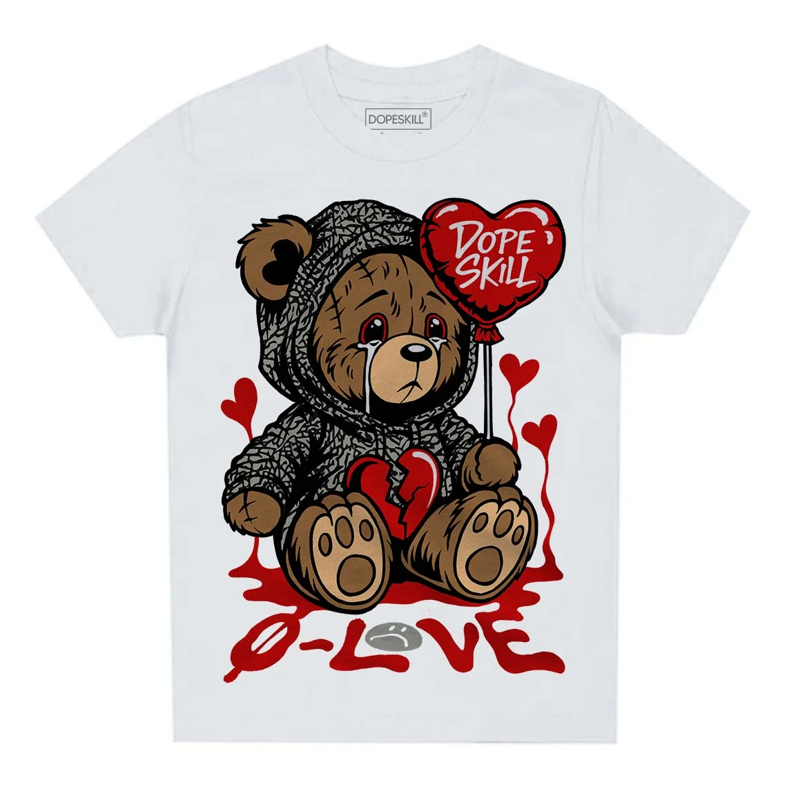 Fire Red 3s DopeSkill Toddler Kids T-shirt Broken Bear Graphic 1 Fire Red 3s DopeSkill Toddler Kids T-shirt Broken Bear Graphic