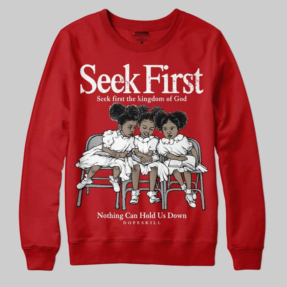 Red Collection DopeSkill Sweatshirt New Seek First Graphic 3 Red Collection DopeSkill Sweatshirt New Seek First Graphic - Image 3