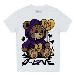 Field Purple 12s DopeSkill Toddler Kids T-shirt Broken Bear Graphic