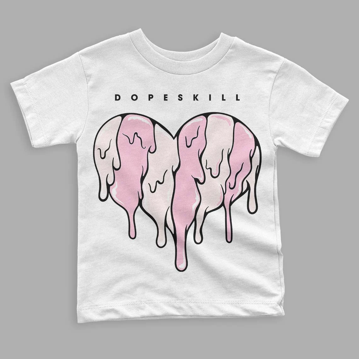 Dunk Low Pink Foam DopeSkill Toddler Kids T-shirt Slime Drip Heart Graphic 2 Dunk Low Pink Foam DopeSkill Toddler Kids T-shirt Slime Drip Heart Graphic - Image 2