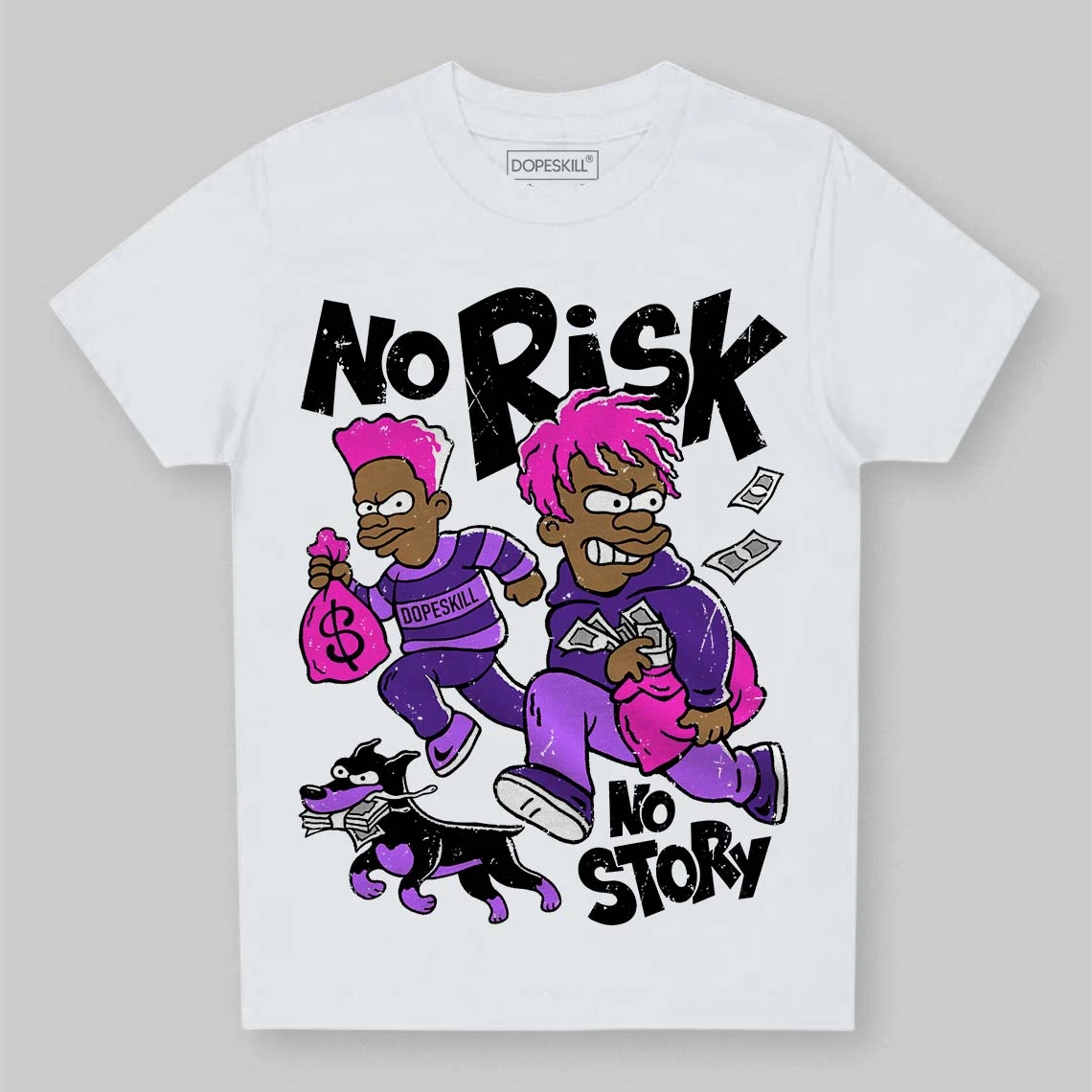 PURPLE Collection DopeSkill Toddler Kids T-shirt No Risk No Story Graphic 2 PURPLE Collection DopeSkill Toddler Kids T-shirt No Risk No Story Graphic - Image 2