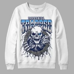 Midnight Navy 3s DopeSkill Sweatshirt Trapped Halloween Graphic