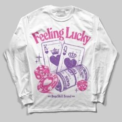 Pink Collection DopeSkill Long Sleeve T-Shirt Feeling Lucky Graphic