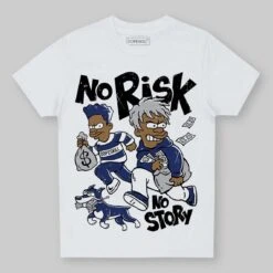 Rare Air Deep Royal Blue 1s DopeSkill Toddler Kids T-shirt No Risk No Story Graphic