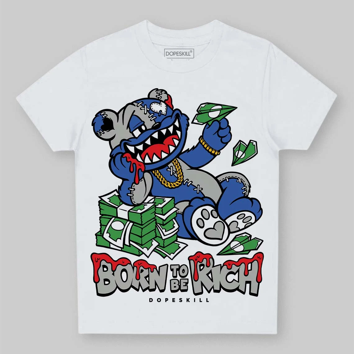 Lucky Shorts 3s DopeSkill Toddler Kids T-shirt Born To Be Rich Graphic 1 Lucky Shorts 3s DopeSkill Toddler Kids T-shirt Born To Be Rich Graphic