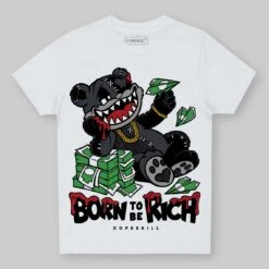 Black Cat 3s DopeSkill Toddler Kids T-shirt Born To Be Rich Graphic