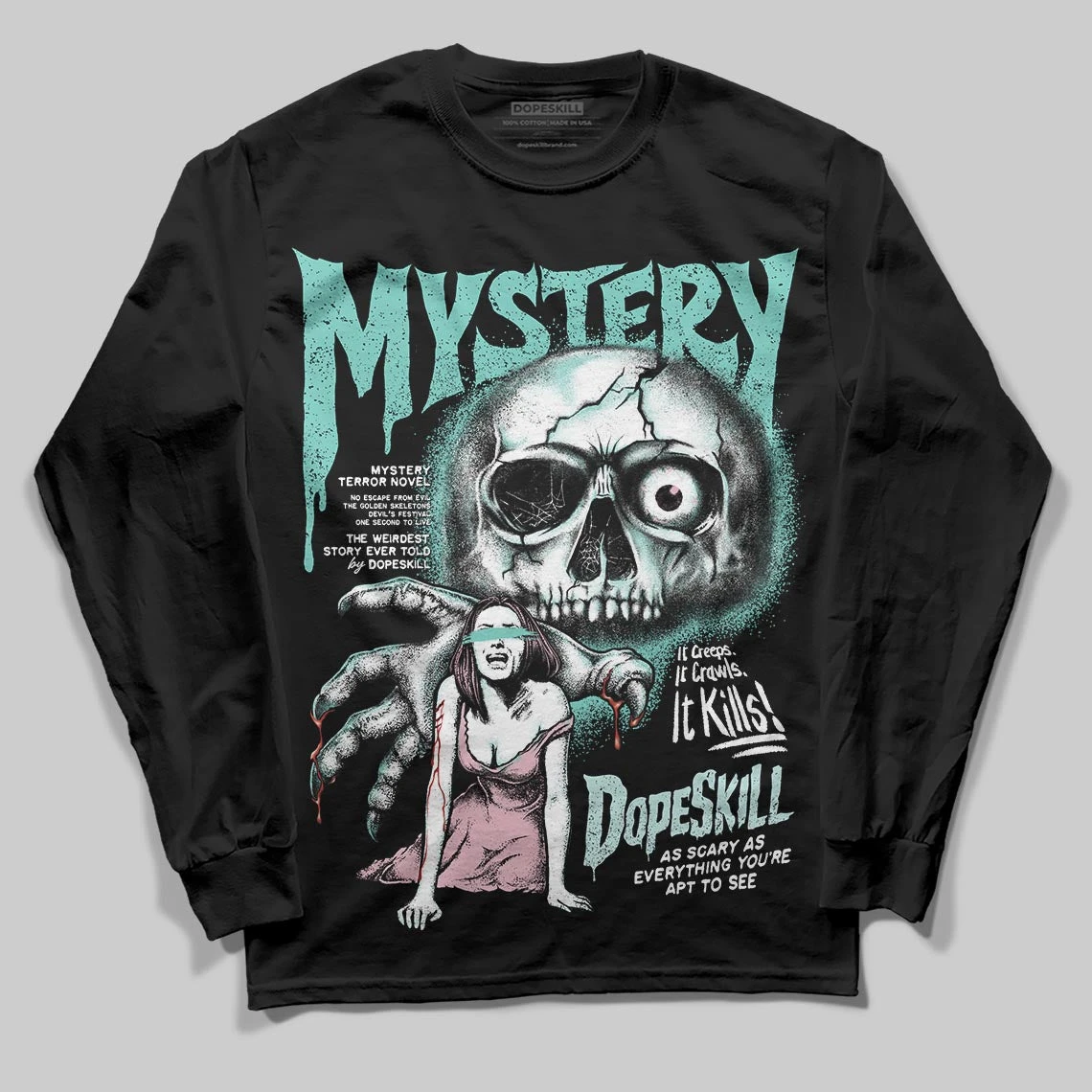 Igloo 11s DopeSkill Long Sleeve T-Shirt Mystery Ghostly Grasp Graphic 2 Igloo 11s DopeSkill Long Sleeve T-Shirt Mystery Ghostly Grasp Graphic - Image 2