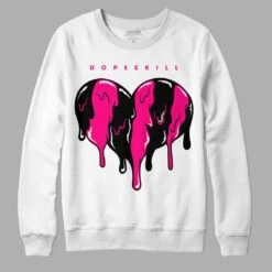 Fierce Pink 1s DopeSkill Sweatshirt Slime Drip Heart Graphic