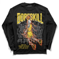 Black Tour Yellow AJ 4 Thunder DopeSkill Long Sleeve T-Shirt Thunder Dunk Graphic