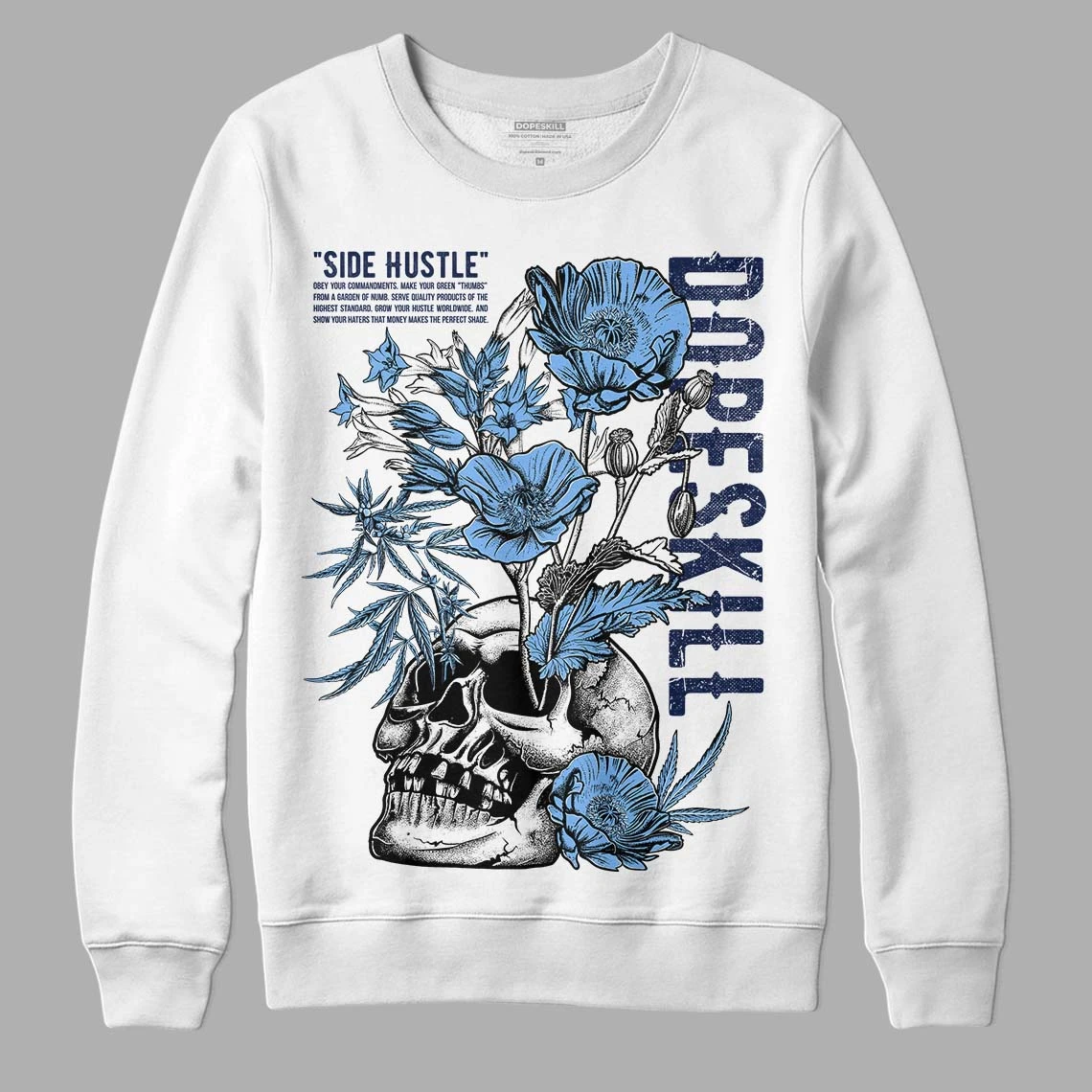 Midnight Navy 5s DopeSkill Sweatshirt Side Hustle Graphic 1 Midnight Navy 5s DopeSkill Sweatshirt Side Hustle Graphic
