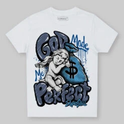 Diffused Blue 11s DopeSkill Toddler Kids T-shirt God Made Me Perfect Graphic