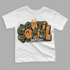 Olive 5s DopeSkill Toddler Kids T-shirt Anti Social Graphic