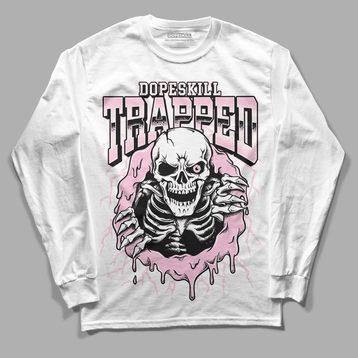 Dunk Low Pink Foam DopeSkill Long Sleeve T-Shirt Trapped Halloween Graphic 2 Dunk Low Pink Foam DopeSkill Long Sleeve T-Shirt Trapped Halloween Graphic - Image 2