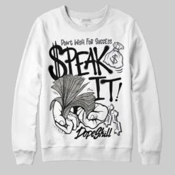 Black Cat 3s DopeSkill Sweatshirt Speak It Graphic