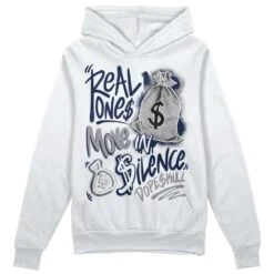 AJ Spizike White Obsidian DopeSkill Hoodie Sweatshirt Real Ones Move In Silence Graphic