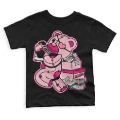 Coral Chalk 1s Mid DopeSkill Toddler Kids T-shirt Bear Steals Sneaker Graphic