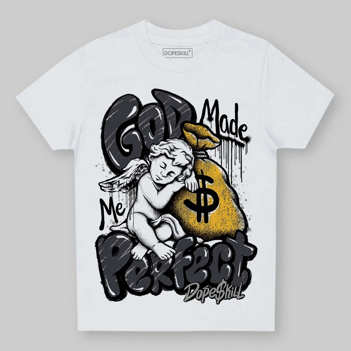 Black Cat 3s DopeSkill Toddler Kids T-shirt God Made Me Perfect Graphic 1 Black Cat 3s DopeSkill Toddler Kids T-shirt God Made Me Perfect Graphic