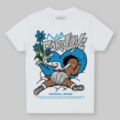 Military Blue 4s DopeSkill Toddler Kids T-shirt No Fake Love Graphic
