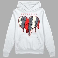 White Cement Reimagined 3s DopeSkill Hoodie Sweatshirt Slime Drip Heart Graphic
