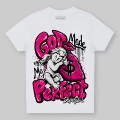 Fierce Pink 1s DopeSkill Toddler Kids T-shirt God Made Me Perfect Graphic