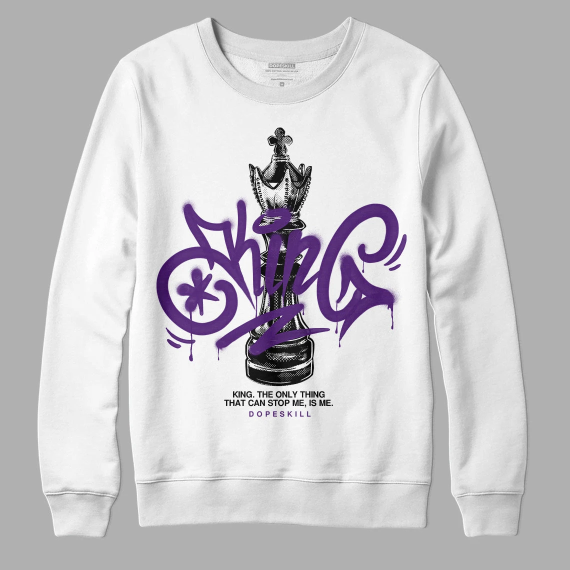 Field Purple 12s DopeSkill Sweatshirt King Chess Graphic 1 Field Purple 12s DopeSkill Sweatshirt King Chess Graphic