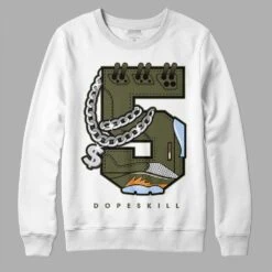 Olive 5s DopeSkill Sweatshirt No.5 Graphic