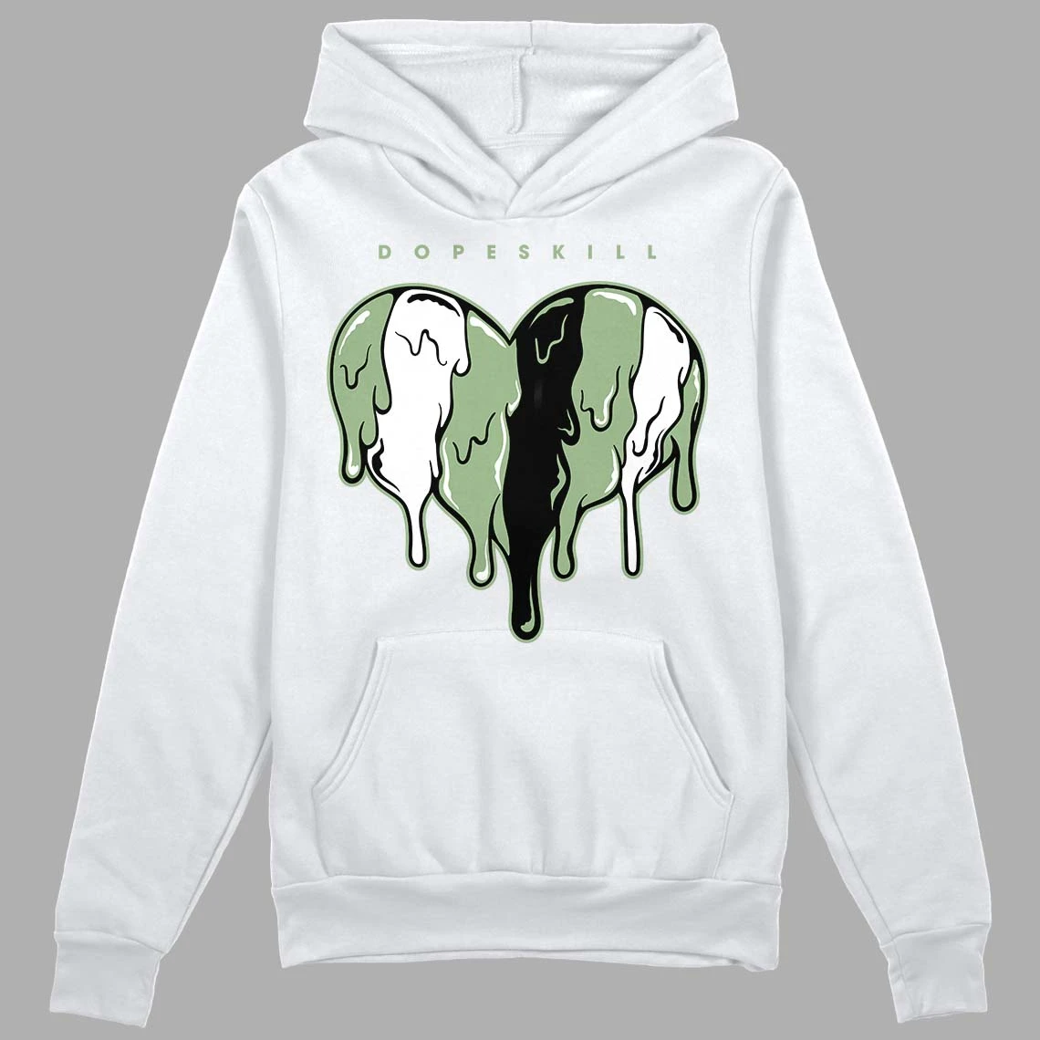 Seafoam 4s DopeSkill Hoodie Sweatshirt Slime Drip Heart Graphic