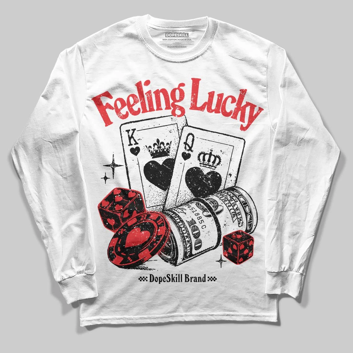 Dunk Panda White Black DopeSkill Long Sleeve T-Shirt Feeling Lucky Graphic 2 Dunk Panda White Black DopeSkill Long Sleeve T-Shirt Feeling Lucky Graphic - Image 2