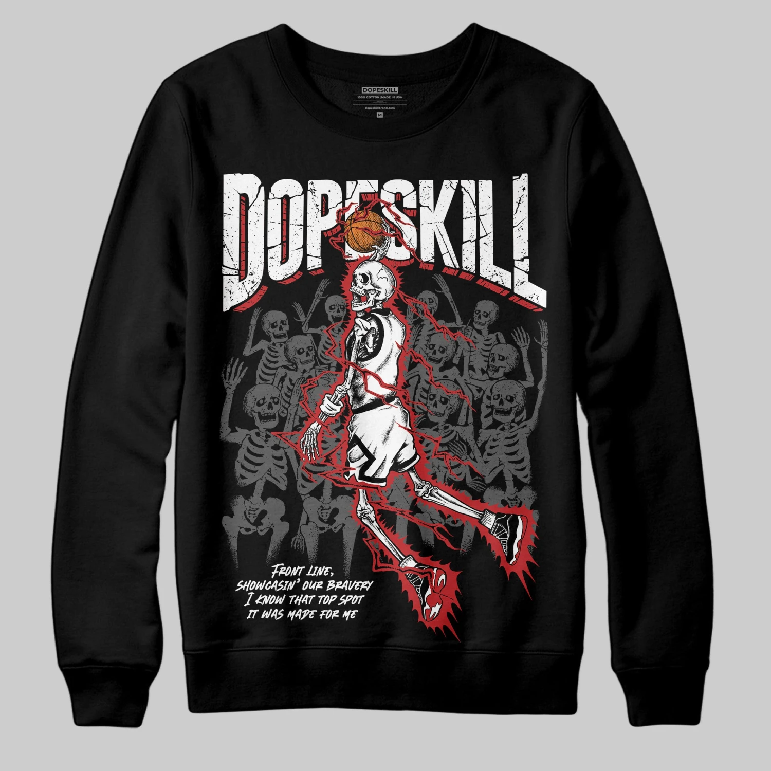 Bred 11s DopeSkill Sweatshirt Thunder Dunk Graphic 2 Bred 11s DopeSkill Sweatshirt Thunder Dunk Graphic - Image 2